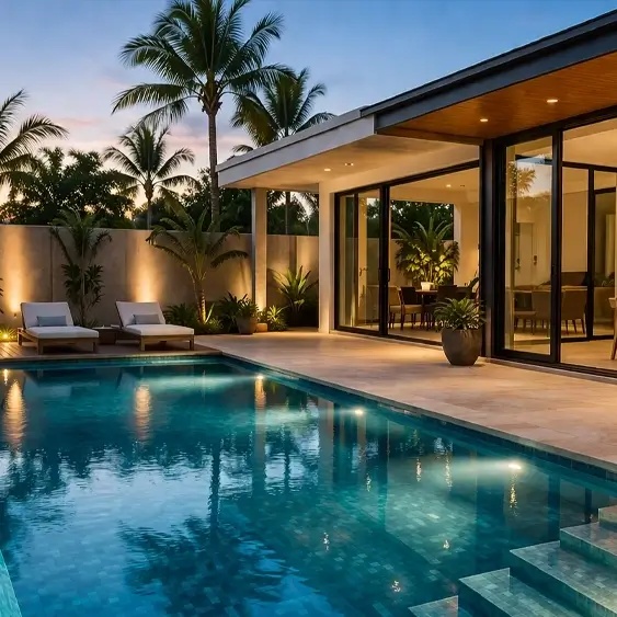 Custom swimming pool construction and layout design in Los Angeles