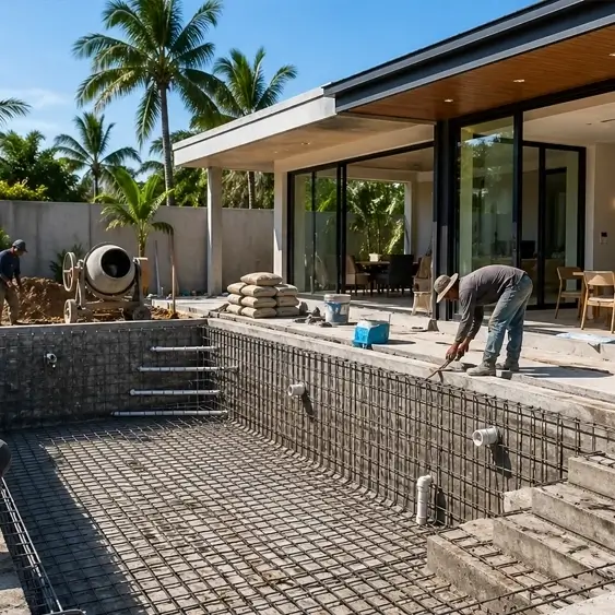 Modern pool renovation and tile upgrade in Los Angeles